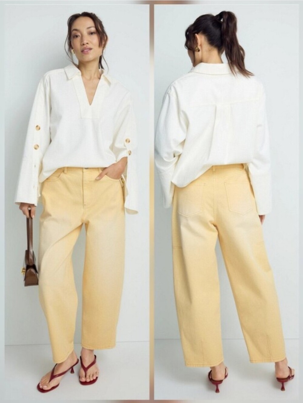 Tanya Taylor Yellow Ollie Jeans Size 2